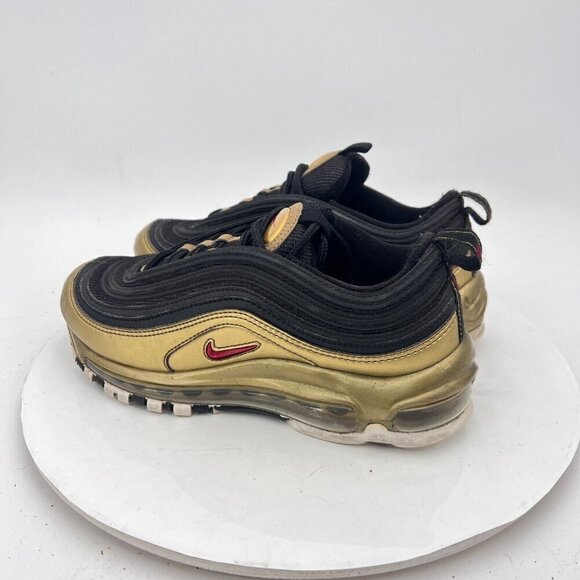 Nike Air Max 97 Men Size 4.5 AT5458-002 Black Metallic Gold Low Top Shoes - Picture 7 of 13